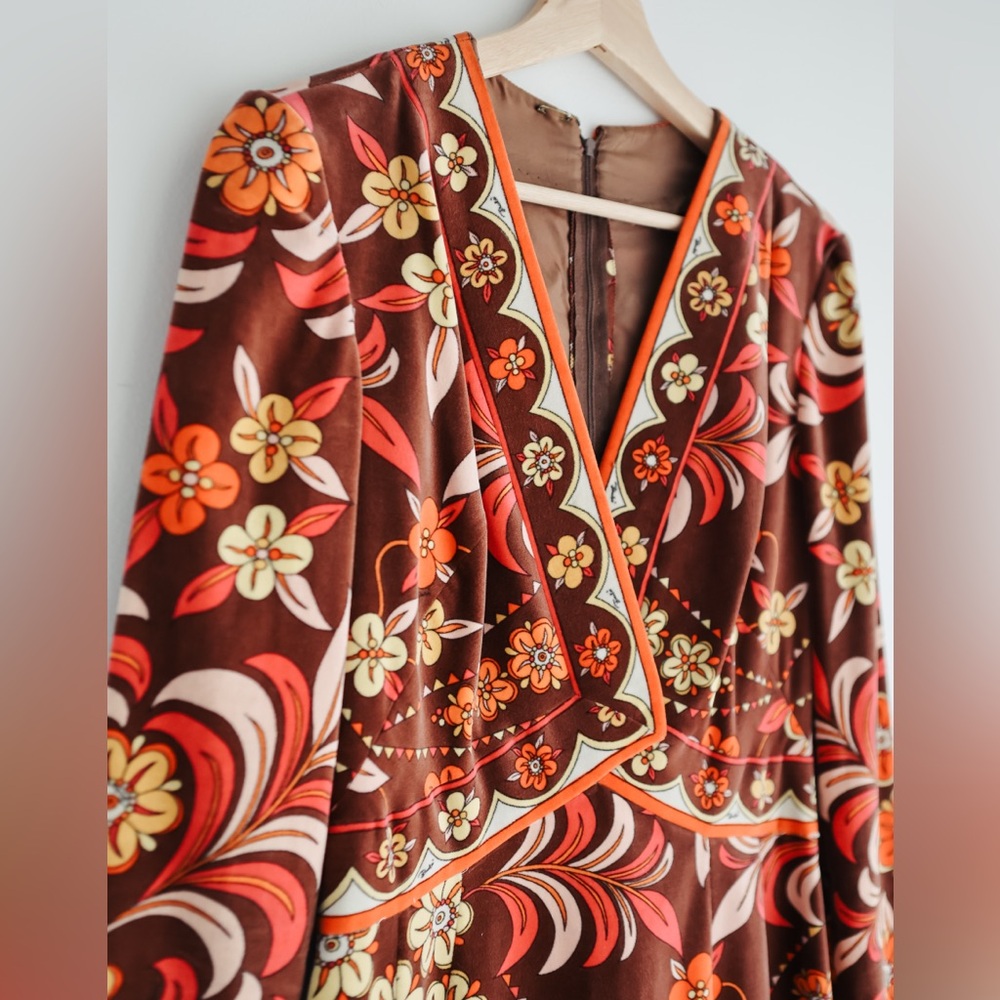 Vintage 1960s Emilio Pucci Velour Velvet Dress - Picture 2 of 10